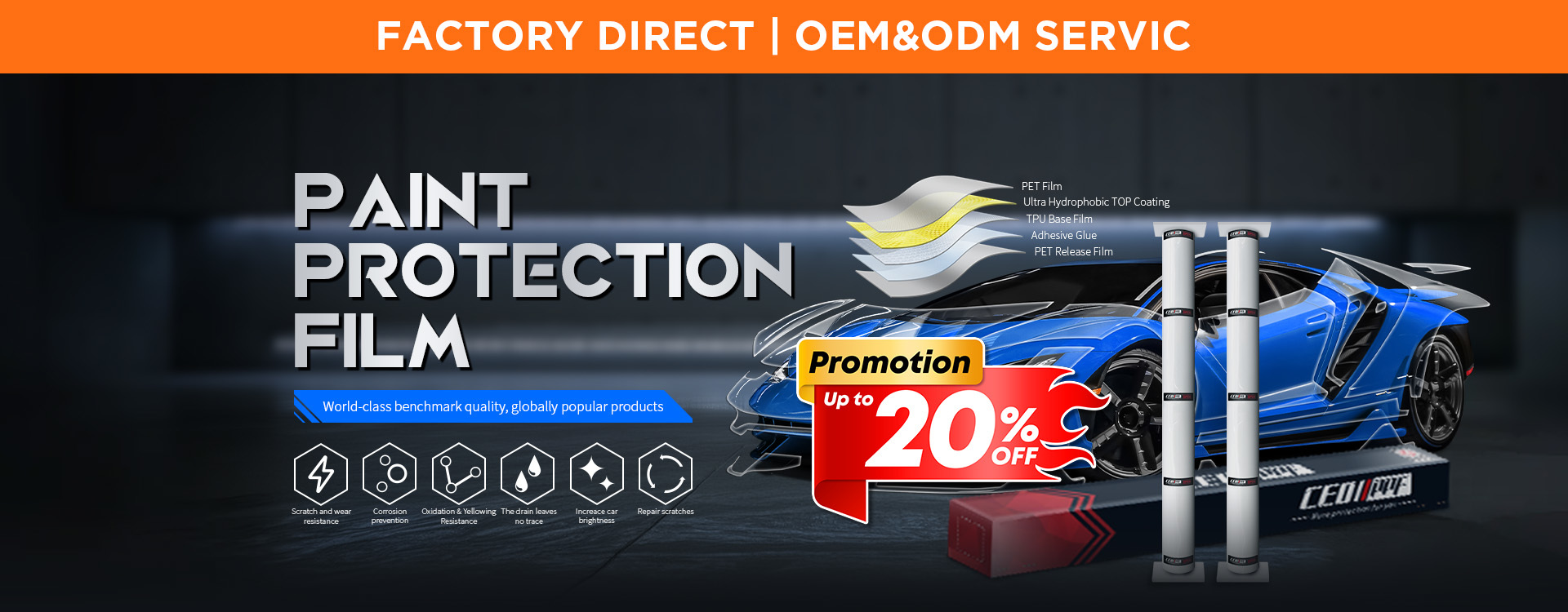 качество Фильм предохранения от краски автомобиля завод